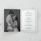 Invitation Mariage Élégant Vert Émeraude Classique (Intérieur)