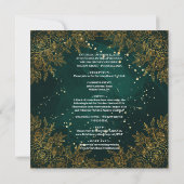 Invitation Mariage élégant vert et noir (Dos)