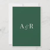 Invitation Mariage Élégant Vert Vieille Fortune (Dos)