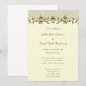Invitation Mariage élégant vintage (Devant / Derrière)