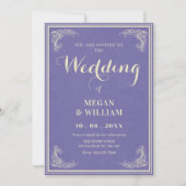 Invitation mariage élégant vintage (Devant)