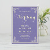 Invitation mariage élégant vintage (Debout devant)