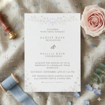 Mariage élégant vintage avec motif floral régence 