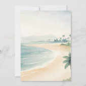 Invitation Mariage élégant vintage Patina Ocean Shoreline (Dos)