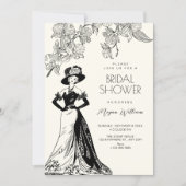 Invitation Mariage élégant vintage romantique (Devant)