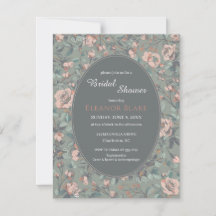Mariage Élégant Vintage Vert Sauge Rose Poussiéreu