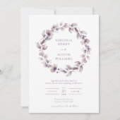 Invitation Mariage élégant violet (Devant)