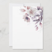 Invitation Mariage Élégant Violet (Dos)