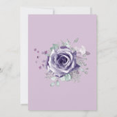 Invitation Mariage Élégant Violet et Argent (Dos)
