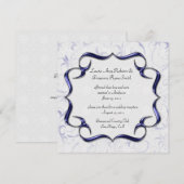 Invitation Mariage élégant violet vif et argent (Devant / Derrière)
