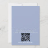 Invitation Mariage élégant virtuel QR Code aquarelle bleue (Dos)