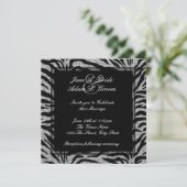 Invitation Mariage Élégant Zèbre (Debout devant)