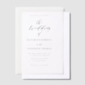 Invitation Mariage Élégante Cheer Overlay Vellum (Compenser)