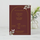 Invitation Mariage Élégante - Classic & Timeless D (Debout devant)