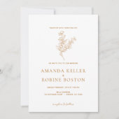 Invitation Mariage Élégante Minimale (Devant)