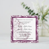 Invitation Mariage Élégante - Violet (Debout devant)