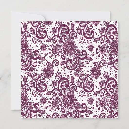 Invitation Mariage Élégante - Violet (Dos)