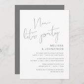 Invitation Mariage Élopé Moderne, Maintenant Faisons la Fête  (Devant / Derrière)