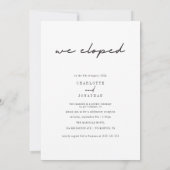 Invitation Mariage Élopé Simple Minimaliste Moderne (Dos)