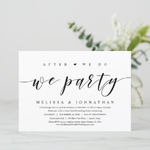 Invitation Mariage Elopement, Après Nous, Nous Faisons Fête I