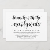 Invitation Mariage Elopement, Brunch Avec Les Nouveaux Mariés (Devant / Derrière)