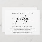 Invitation Mariage Elopement, élégante réception (Devant / Derrière)