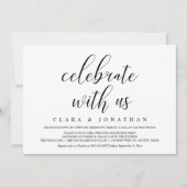 Invitation Mariage Elopement, Élégante réception réception ré (Devant)