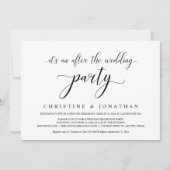 Invitation Mariage Elopement, Élégante réception réception ré (Devant)