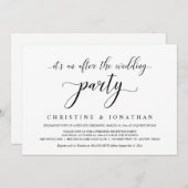 Invitation Mariage Elopement, Élégante réception réception ré (Devant / Derrière)