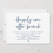 Invitation Mariage Elopement, Happy Ever après le brunch Invi (Devant)