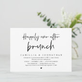 Invitation Mariage Elopement, Happy Ever après le brunch Invi (Debout devant)