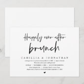 Invitation Mariage Elopement, Happy Ever après le brunch Invi (Devant / Derrière)