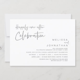 Invitation Mariage Elopement, Heureusement Jamais Après Céléb