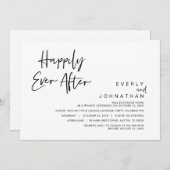 Invitation Mariage Elopement, Heureusement Jamais Après Céléb (Devant / Derrière)