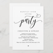 Invitation Mariage Elopement, Heureusement Jamais Après Fête  (Devant / Derrière)