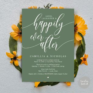 Invitation Mariage Elopement, Heureusement Jamais Après Fête