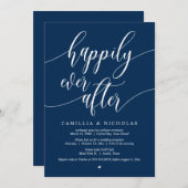 Invitation Mariage Elopement, Heureusement Jamais Après Fête  (Devant / Derrière)