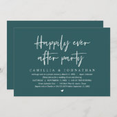 Invitation Mariage Elopement, Heureusement Jamais Après Fête  (Devant / Derrière)