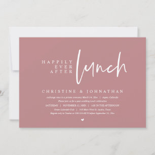 Invitation Mariage Elopement, Heureusement Jamais Après La Fê