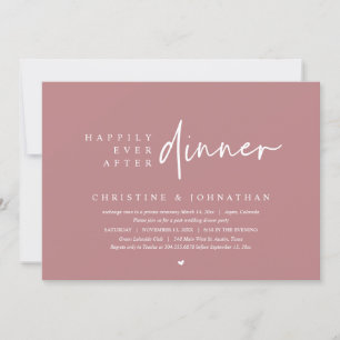 Invitation Mariage Elopement, Heureusement Jamais Après Le Dî