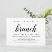 Invitation Mariage Elopement, Heureux Jamais Après Brunch (Debout devant)