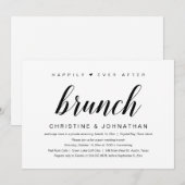 Invitation Mariage Elopement, Heureux Jamais Après Brunch (Devant / Derrière)