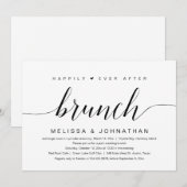 Invitation Mariage Elopement, Heureux Jamais Après Brunch (Devant / Derrière)