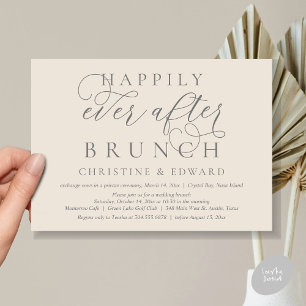 Invitation Mariage Elopement, Heureux Jamais Après Brunch