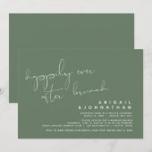 Invitation Mariage Elopement, Heureux Jamais Après Brunch (Devant / Derrière)