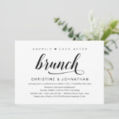 Invitation Mariage Elopement, Heureux Jamais Après Brunch (Debout devant)