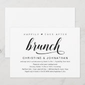 Invitation Mariage Elopement, Heureux Jamais Après Brunch (Devant / Derrière)