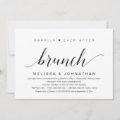 Invitation Mariage Elopement, Heureux Jamais Après Brunch Inv (Devant)