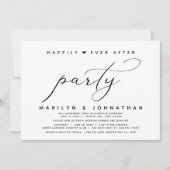 Invitation Mariage Elopement Heureux Jamais Après La Fête (Devant)