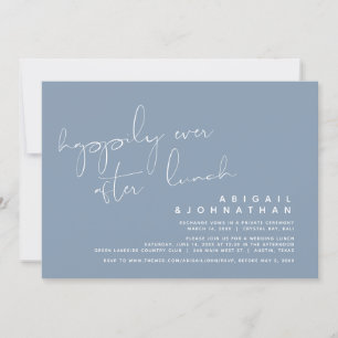 Invitation Mariage Elopement, Heureux Jamais Après Le Déjeune